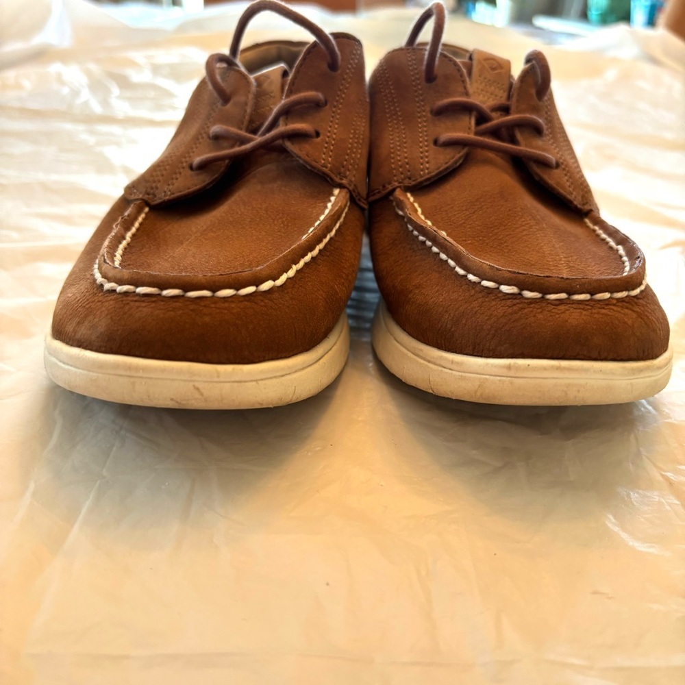 SPERRY Coastal plushwave slip on shoe brown nubuck SZ 8.5 Worn once - Picture 5 of 14